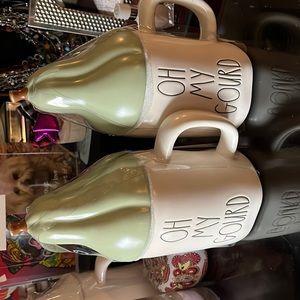 Rae Dunn fall Gourd topper mugs